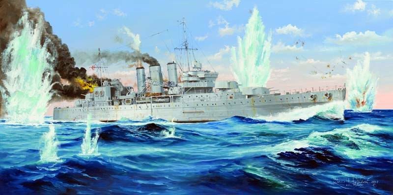 For Trumpeter 05353 Very Fire Detail Up set for 1/350 HMS Cornwall 