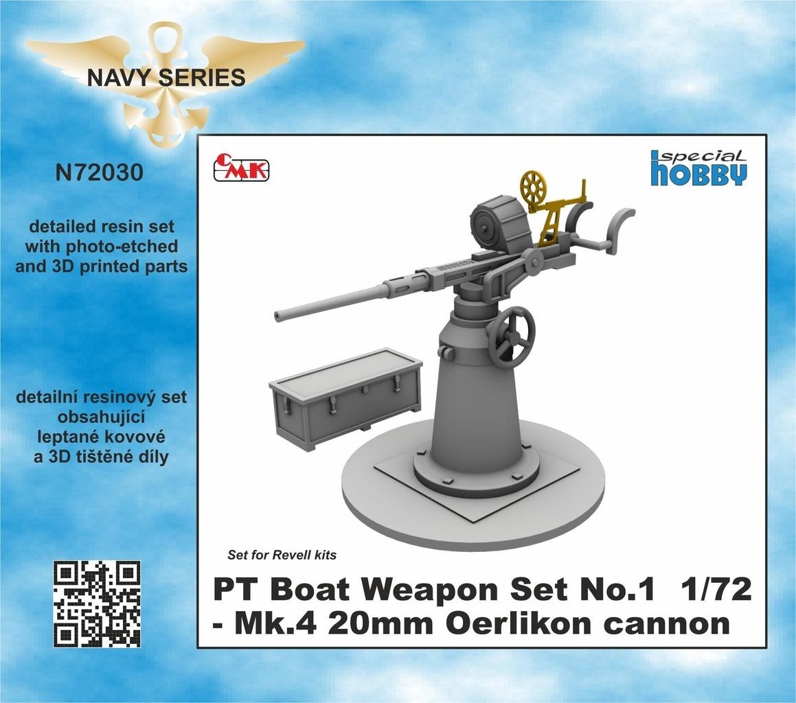 PT Boat Weapon Set No.1 - Mk.4 20mm Oerlikon cannon